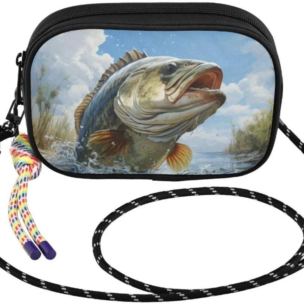 Goth Bat Women's Crossbody Bag Polyester Unisex Small Phone Purse Wallet
